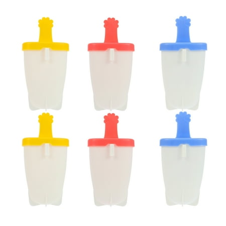 

6pcs Ice Cream Popsicle Plastic Making Molds Kitchen Supplies (Assorted Color)
