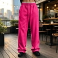 thumbnail image 2 of Leidass Men Mens Baggy Sweatpants Wide Leg Loose Fit Streetwear Athletic Drawstring Workout Pants with Pockets Hot Pink XL, 2 of 8