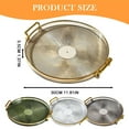 thumbnail image 3 of Baking Tray,Round Serving Tray Plastic Tray With Handles Decorative Platter For Coffee Table Breakfast Drinks Snack Fruit Gold, 3 of 7