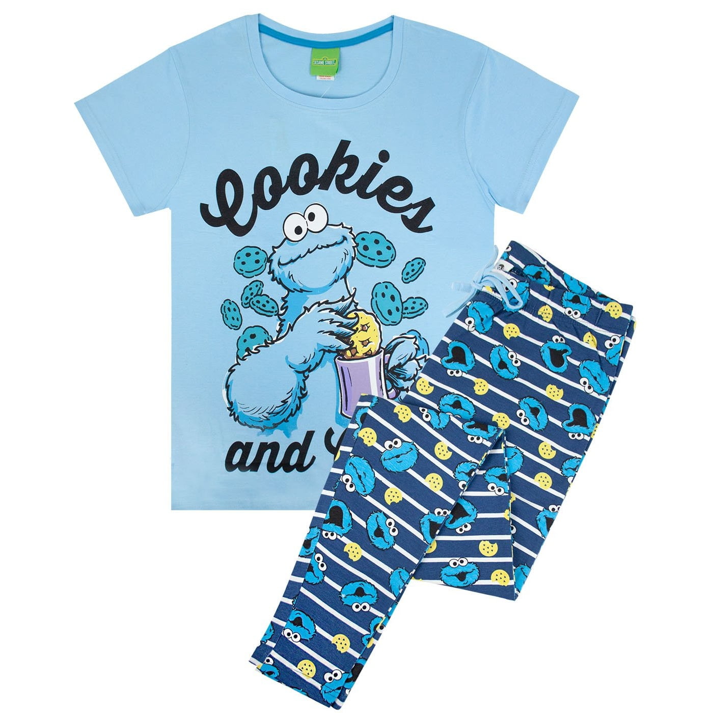 Kroniek Betrokken Inheems Sesame Street Womens Cookie Monster Pajamas - Walmart.com