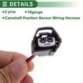 thumbnail image 4 of Arneses de cableado del sensor de posición del árbol de levas de 2 pines para Chevrolet Prizm No.9098010947, ensamblaje de cable de sensor eléctrico 1 Pc 18 gauge, 4 of 6