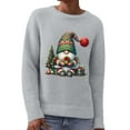 thumbnail image 3 of ZHOUCHANKIDS Classic Cute Sweaters Christmas Sweaters for Women with Fun Patterns and Animals Lightweight Sweaters Winter Outfits Grey XXL, 3 of 6