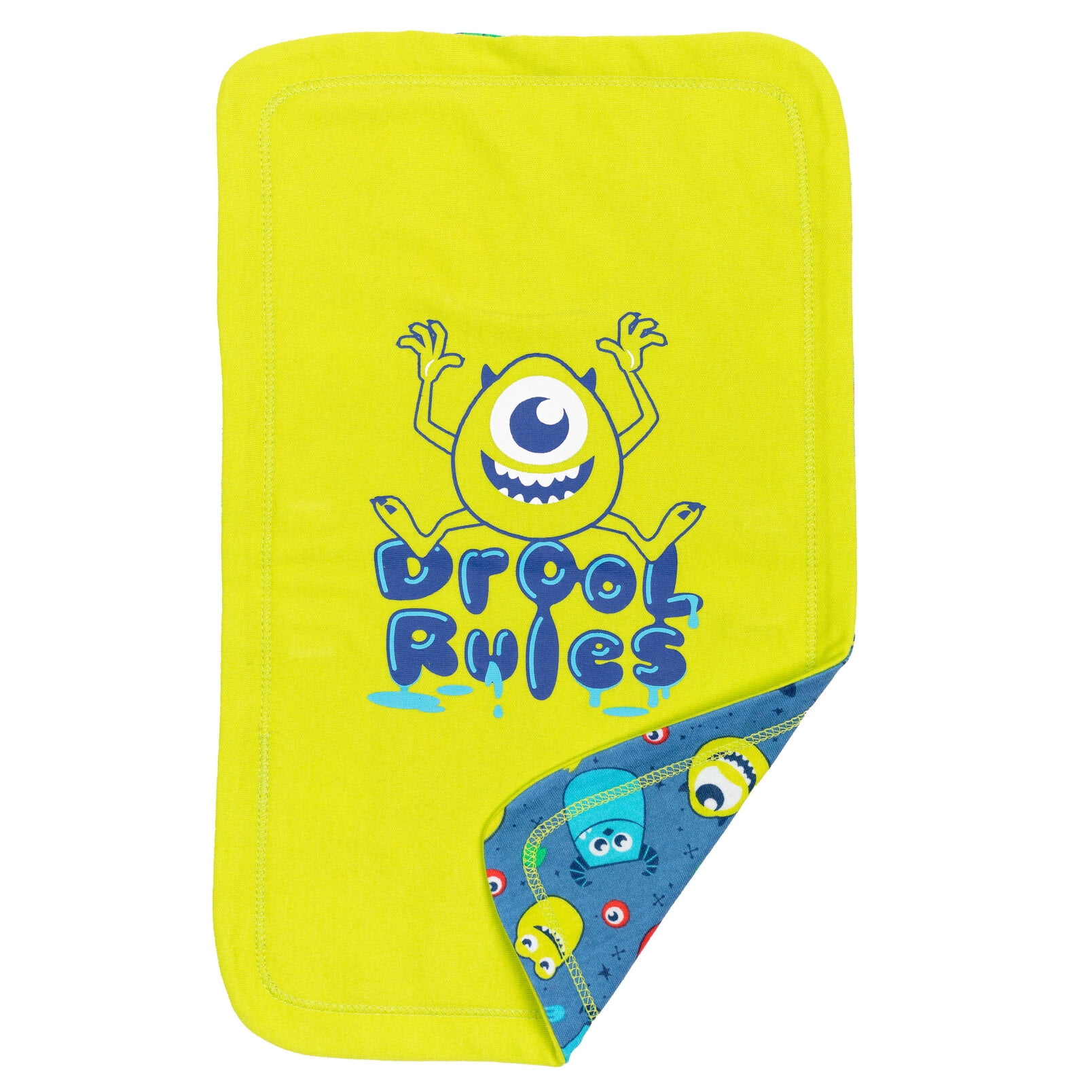 Disney Pixar Monsters Inc. Mike Zip Up Sleep N' Play Bib Blanket and Burp Cloth 4 Piece Outfit Set Newborn