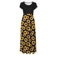 thumbnail image 4 of SMihono Robe Maxi Bohème d'Été pour Femmes Grande Taille Robe d'Été Unie Colorée Manches Courtes Robes de Plage Décontractées Maxi Robe de Plage, 4 of 5
