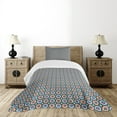 thumbnail image 4 of Ambesonne Moroccan Quilted Bedspread Set 2 Pcs, Mosaic Circular Design, Twin Size, Multicolor, 4 of 5
