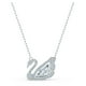 thumbnail image 1 of Collar con colgante de cisne de Swarovski con cristales transparentes de rodio, 1 of 5