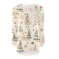 thumbnail image 4 of NMMUED Christmas Shirt Fuzzy Tops for Women Ladies Christmas Tops Winter Clothing for Women Holiday Outfits for Women Womens Blouses Casual Xmas Gifts for Women Multi-color 3 M, 4 of 5