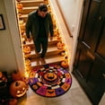thumbnail image 6 of Halloween Pumpkin 3D Spiral Optical Illusion Round Rug Non Checkerboard Vortex Doormat Front Door Porch Decor, 6 of 7