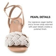 thumbnail image 4 of Journee Collection Womens Dua Tru Comfort Foam Pearl Accents Block Heel Sandals, 4 of 6