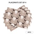 thumbnail image 3 of Placemats Set of 4, Buffalo skull cool Place mats for Dining Table Indoor/Outdoor, Cute Heat Resistant Washable Table Mats(18" x 12"), 3 of 8