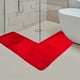 thumbnail image 4 of Alfombras Plushes Mats L para Baño y Cocina - Felpa con Espuma Viscoelástica y Forro Polar de Terciopelo | Alfombras Antideslizantes y Absorbentes - Rojas - 120 X 120 X 75 Cm - 1 Alfombra Esquinera L, 4 of 6