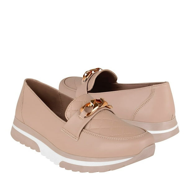 MOCASINES DAMA CLASBEN NIX SIMIPIEL BEIGE Clasben NIX