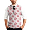 thumbnail image 2 of Valentine's Day Sweater Vest for Men V-Neck Sleeveless Button Up Cardigan Valentines Vest Sweater, 2 of 7