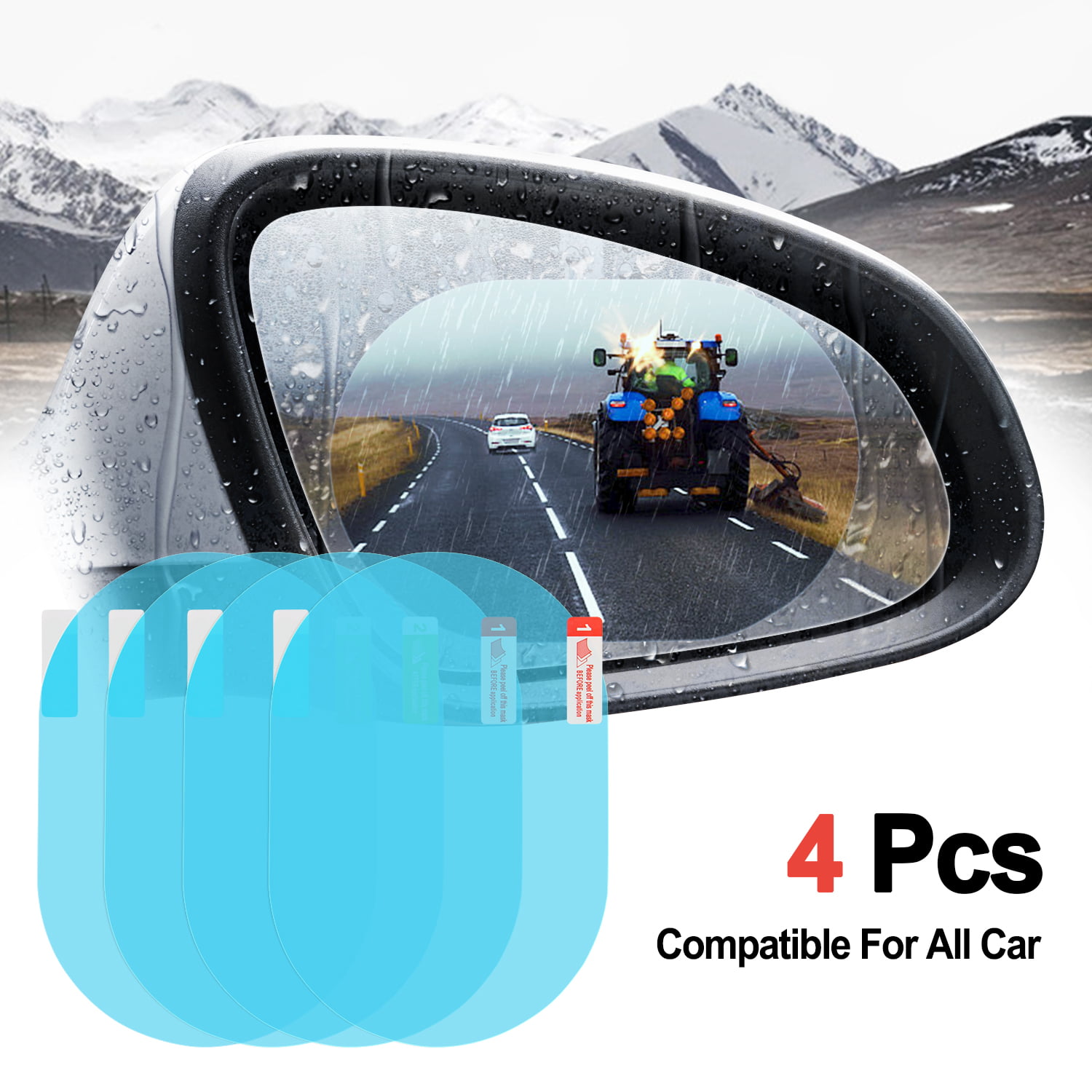 2PCS HD Clear Rainproof Film Anti Glare Anti Fog Waterproof Film talogca Car Rearview Mirror Film Car Bus Screen Protector For Car Mirrors And Side Windows 