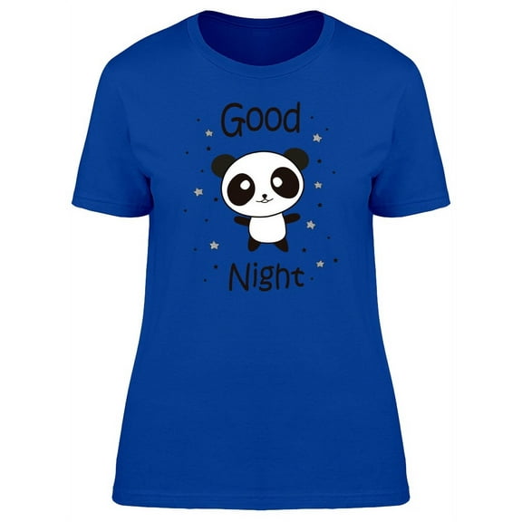 Good Night Cool Panda Doodle T-Shirt Women -Image by Shutterstock, Female x-Large