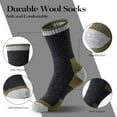 thumbnail image 4 of Merino Wool Hiking Socks for Men - 5 Pairs Thick, Warm, Thermal Winter Crew Socks for Cold Weather, 4 of 6