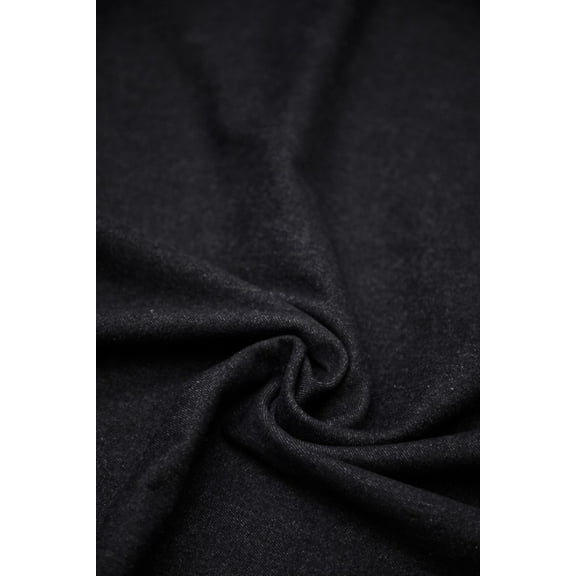 Mind The MAKER 240gsm Etta Washed Denim Fabric Black - per yard