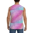 thumbnail image 4 of Haiem Men's Fun Rainbow Pink Print Tank Tops Summer Sleeveless Cut Off Workout T-Shirts Fitness Vest Athletic Undershirts-Medium, 4 of 8