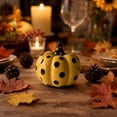 thumbnail image 3 of Ceramic Pumpkin Decor Set with Polka Dot Pattern for Fall Halloween Tiered Tray and Tabletop Home Accent, 3 of 5