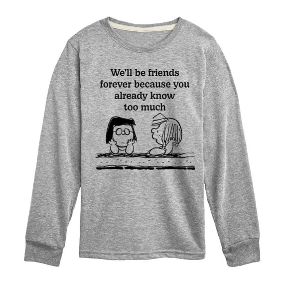 Peanuts - Friends Forever Marcie And Patty - Toddler & Youth Long Sleeve Graphic T-Shirt