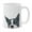 Boston Terrier Blue and White Dog, variant on WIRESTER 11 Oz Ceramic Tea Cup Coffee Mug, Black White Shih Tzu Dog