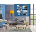thumbnail image 4 of Blue Beach Wall-Art - Coastal Wall Decor For Bathroom - Model Lighthouse Decor - Seascape Picture For Living Room Boat Canvas Wall Art 14x14 Inches x 4Pieces, 4 of 6