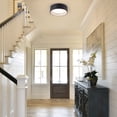 thumbnail image 3 of C Cattleya 13in Black and White Finish LED Drum Flush Mount Ceiling Light(3000K/4000K/5000K), 3 of 6