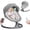 Gray, variant on Tumajup 5 in 1 Large Baby Swing Bouncer with Rocking, Mosquito Net&Cute Toys Gray Striped for Toddler, 1 Count