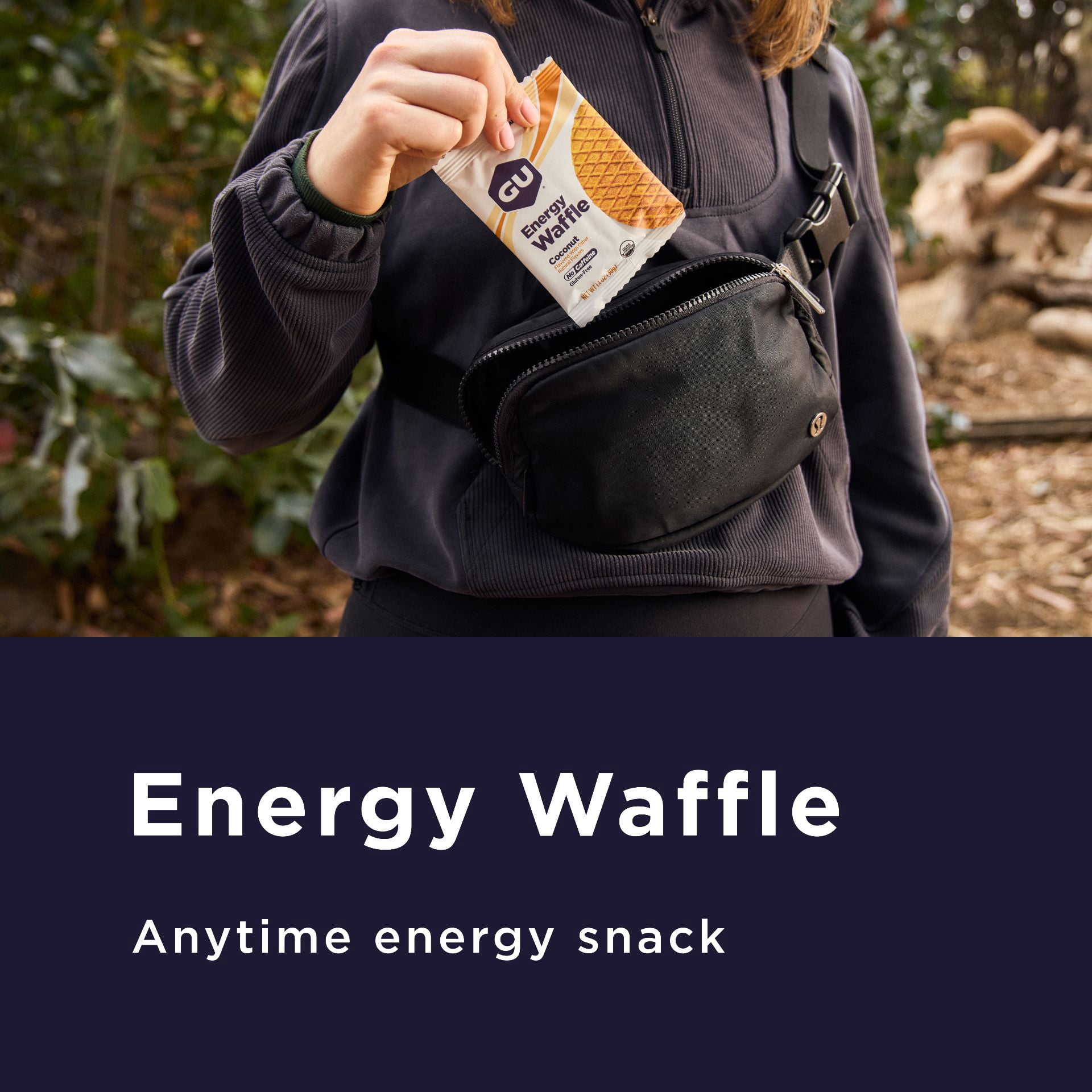 GU Energy Waffles, Coffee Caramel, 16ct Box, On-the-Go Energy for Any Workout