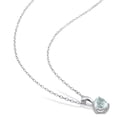 thumbnail image 3 of Everly Women's Aquamarine Sterling Silver Necklace, 3 of 5