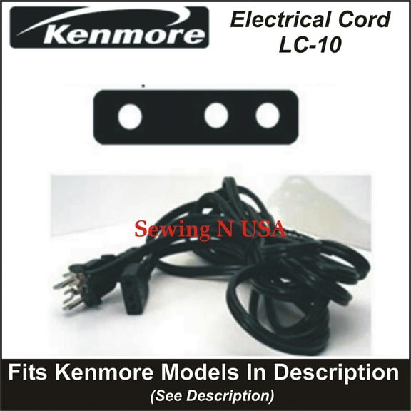Kenmore Power & Foot Control Cord LC-10 Fits Kenmore Models In Description