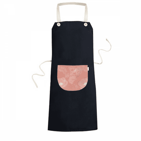 

Flower Line Peony Pattern Apron Bib Sarong Cooking Baking Kitchen Pocket Pinafore