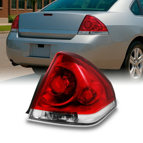 AKKON - For Chevy Impala Replacement Red Clear Tail Light Passenger Right Side Rear Brake Lamps