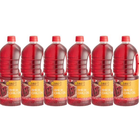 Lee Kum Kee Huile de Chili 59oz/1.75L Lot de 6 Condiment Épicé et Savoureux pour Vos Plats