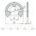 thumbnail image 2 of 1.5mm Inner Dia 304 Stainless Steel Retaining Ring Circlips E-Clips 100 Pcs, 2 of 2