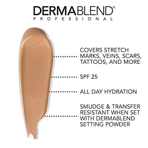 pumpe Styrke væv Dermablend Leg and Body Makeup, with SPF 25. Skin Perfecting Body Foundation  for Flawless Legs with a Smooth, Even Tone Finish, 3.4 Fl. Oz. - Walmart.com