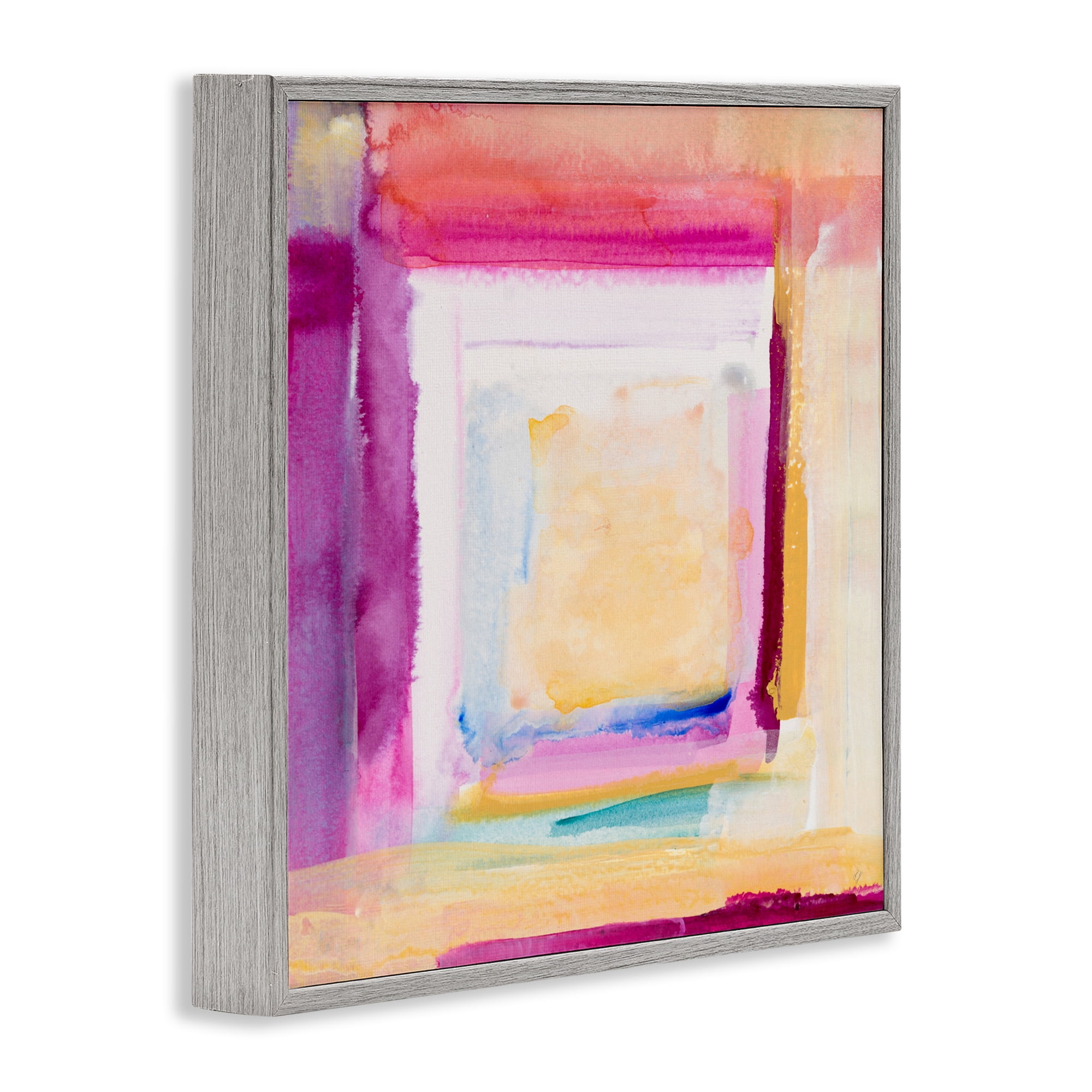 Stupell Industries Vibrant Layers New Day Gray Framed Giclee Art, design by Lanie Loreth