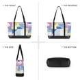thumbnail image 6 of FORMRS Canvas Laptop Tote Bag for Women with 15.6" Computer Compartments Shoulder Handbag, Retro Simple Shapes, 6 of 7