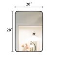 thumbnail image 3 of PAIHOME Black Metal Framed Bathroom Mirror for Wall, 20" x 28" Vanity Mirror for Modern Decorative, 3 of 7