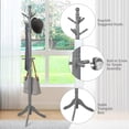 thumbnail image 4 of Patiojoy Free Standing Coat Rack Solid Wood Cat Tree w/9 Hooks & 2 Adjustable Height Grey, 4 of 5