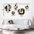 thumbnail image 4 of Designart "Glamorous Art Deco Abstraction I" Modern Transitional Metal Wall Art Set of 5 Piece, 4 of 5