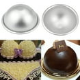 thumbnail image 4 of Conditiclusy Hemisphere 3D Aluminum Ball Sphere Cake Pan Sugarcraft Bakeware Decorating Mold, 4 of 7