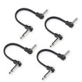 thumbnail image 1 of TQEHS Cable de conexión plana para pedal de efectos de guitarra, paquete de 1/4, 15 cm, ángulo recto de 1/4, T2D7 de I2M9, 1 of 1