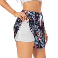 thumbnail image 3 of Lsque Flowers ad Butterflies Printed Women's Running Shorts with Liner Pockets,Elastic Quick Dry Workout Athletic Gym Yoga Shorts,Womens High Waist Shorts-Large, 3 of 9