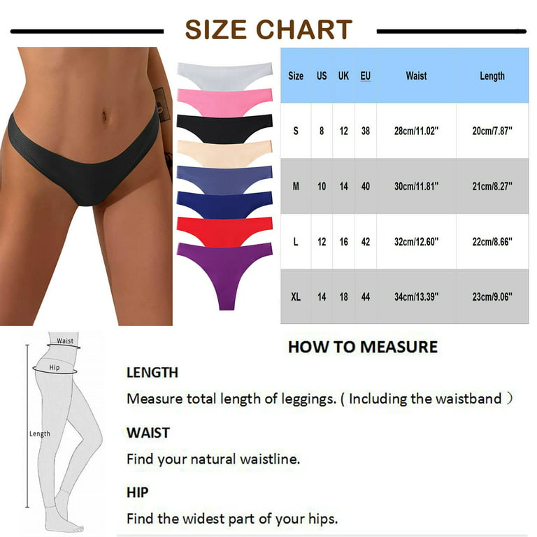Qcmgmg Plus Size Underwear for Women String Stretch Women Thongs Sexy Low  Rise No Show Ladies Panties Pink M