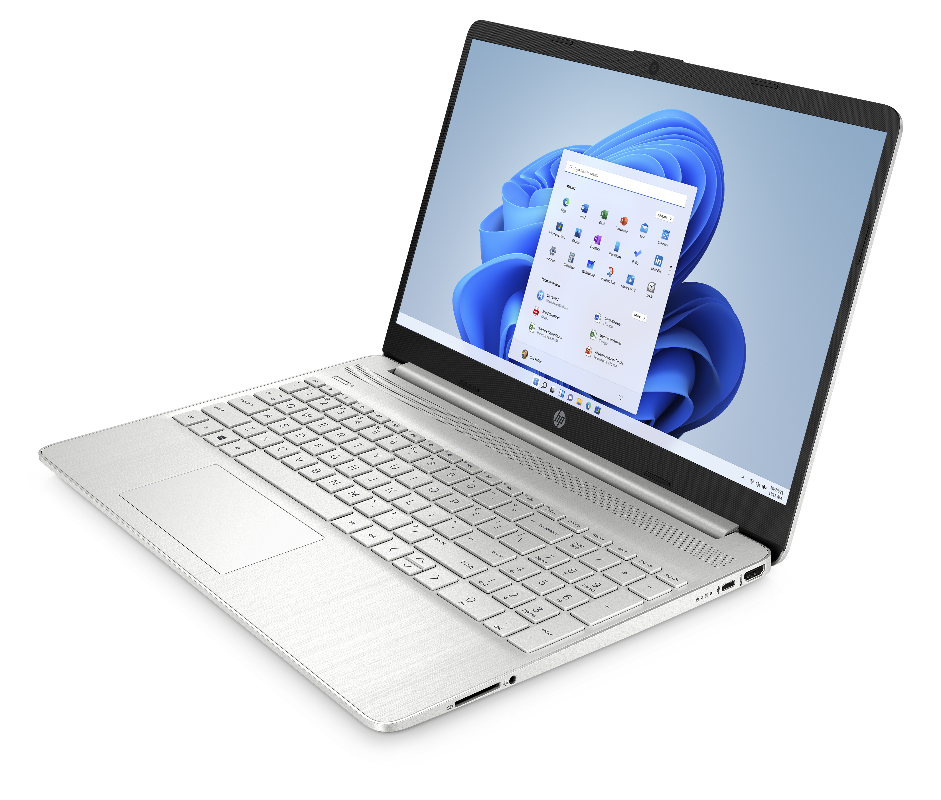 HP 15.6" FHD Notebook AMD Ryzen 5 5500U 16GB RAM 512GB SSD Natural Silver - image 5 of 6