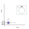 thumbnail image 4 of Angara Natural 0.5 Ct. Tanzanite with Diamond Halo Ring in 14K White Gold for Women (Ring Size: 11.5), 4 of 9
