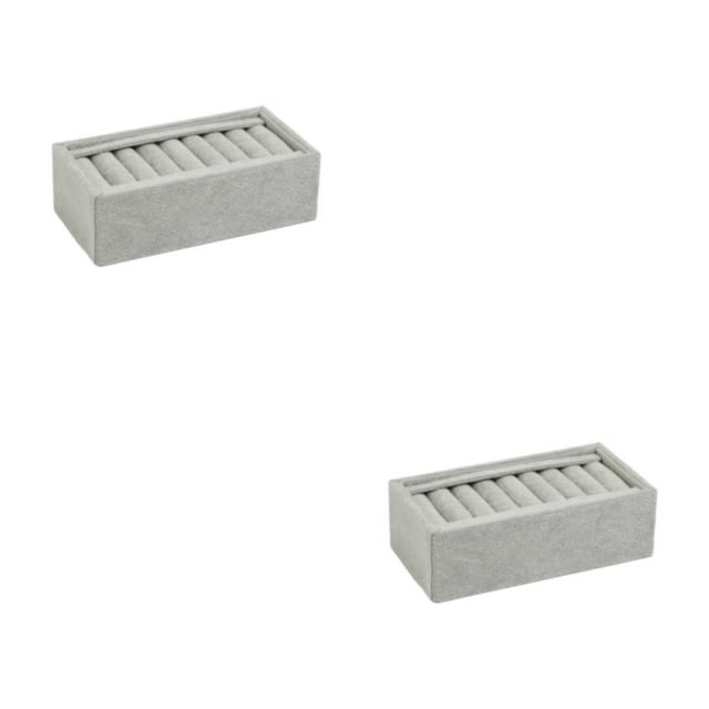 maskred Scratch-proof Bangle Holder Non-shedding And No Loose Thread Bracelet Display Holder Cloth Bracelet Bangle Holder Grey 2Set
