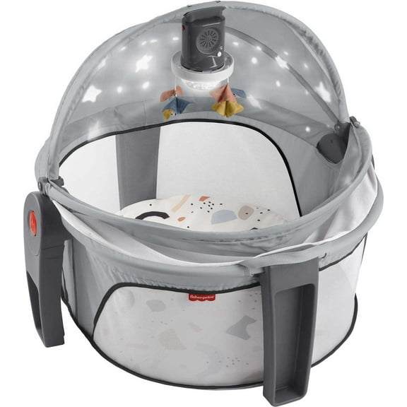 Fisher-Price Deluxe on-the-go Projection Dome Portable Bassinet and Infant Play Space, Unisex