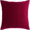 thumbnail image 1 of Velvet Throw Pillow Covers 18x18 - Criss Cross Decorative Pillow Covers for Sofa, Couch, Bed, and Living Room - Pillow Cases Set of 2 (Red Wine), 1 of 4